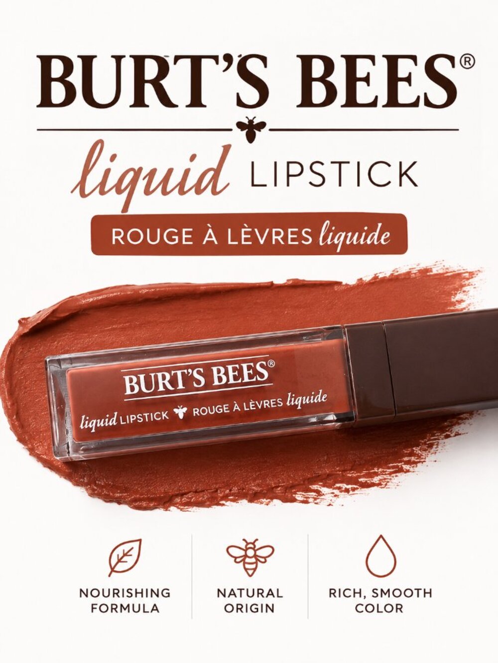 Burt's Bees Liquid Lipstick 801 Sandy Seas Moisturizing NEW